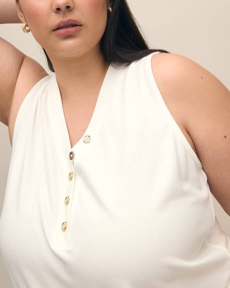 Henley Ribbed Cami - PENN. Essentials