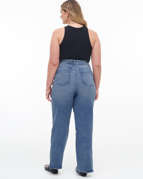 Responsible, Straight-Leg Jeans with Side Slit, Medium Wash - Addition Elle