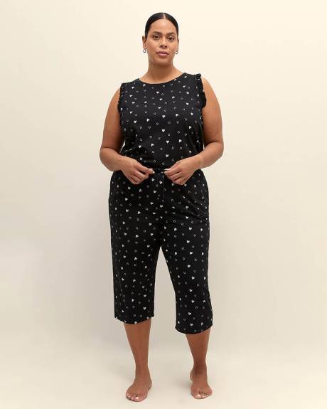 Cotton Jersey Printed Pyjama Capri - ti Voglio