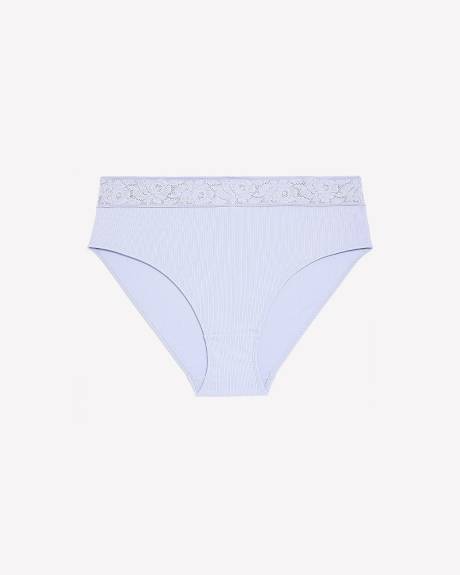High-Cut Ribbed Knit Brief - ti Voglio
