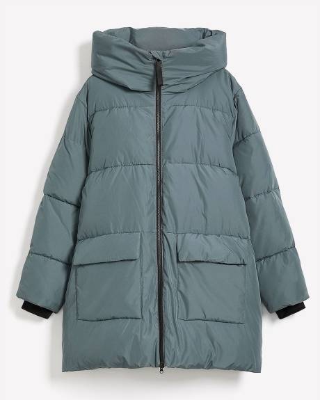 Short Hooded Puffer Jacket