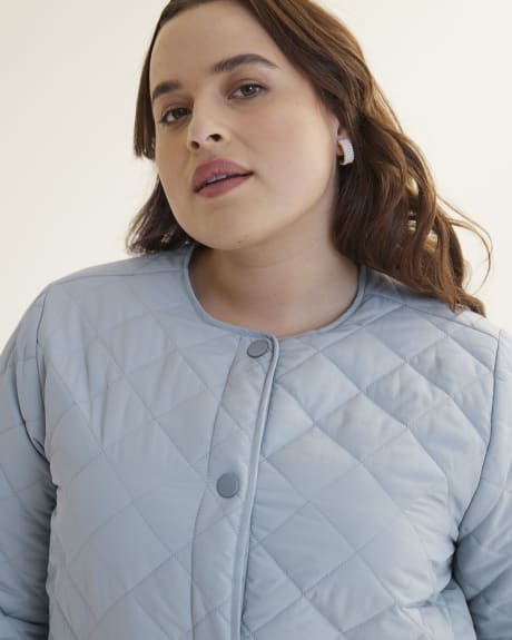 Veste-chemise matelassée unie