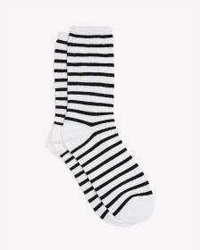 Chaussettes à rayures noir et blanc