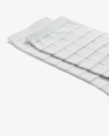 Chaussettes à texture quadrillée