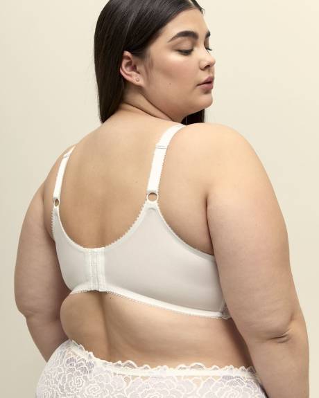 Two-Tone White Lace Underwire Bra - Déesse Collection