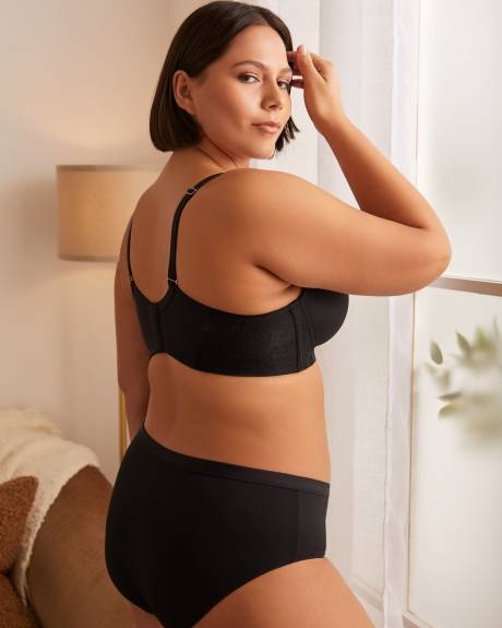 Wireless Plunge Bra With Mesh At Back - Déesse Collection
