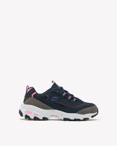 Wide Width, D'Lites Bold Views Lace-Up Sneakers - Skechers