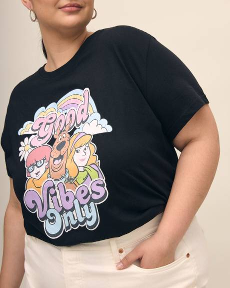 T-shirt License à col rond avec imprimé de Scoobydoo - Essentiels PENN.