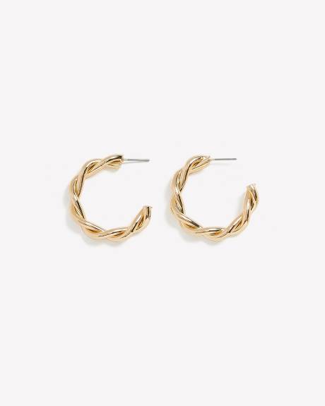 Twisted Hoop Earrings - Addition Elle