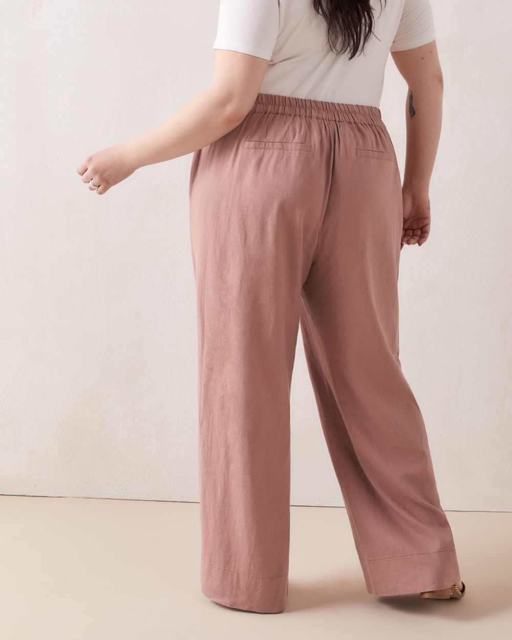 Petite, Linen Blend PullOn WideLeg Pants In Every Story Penningtons