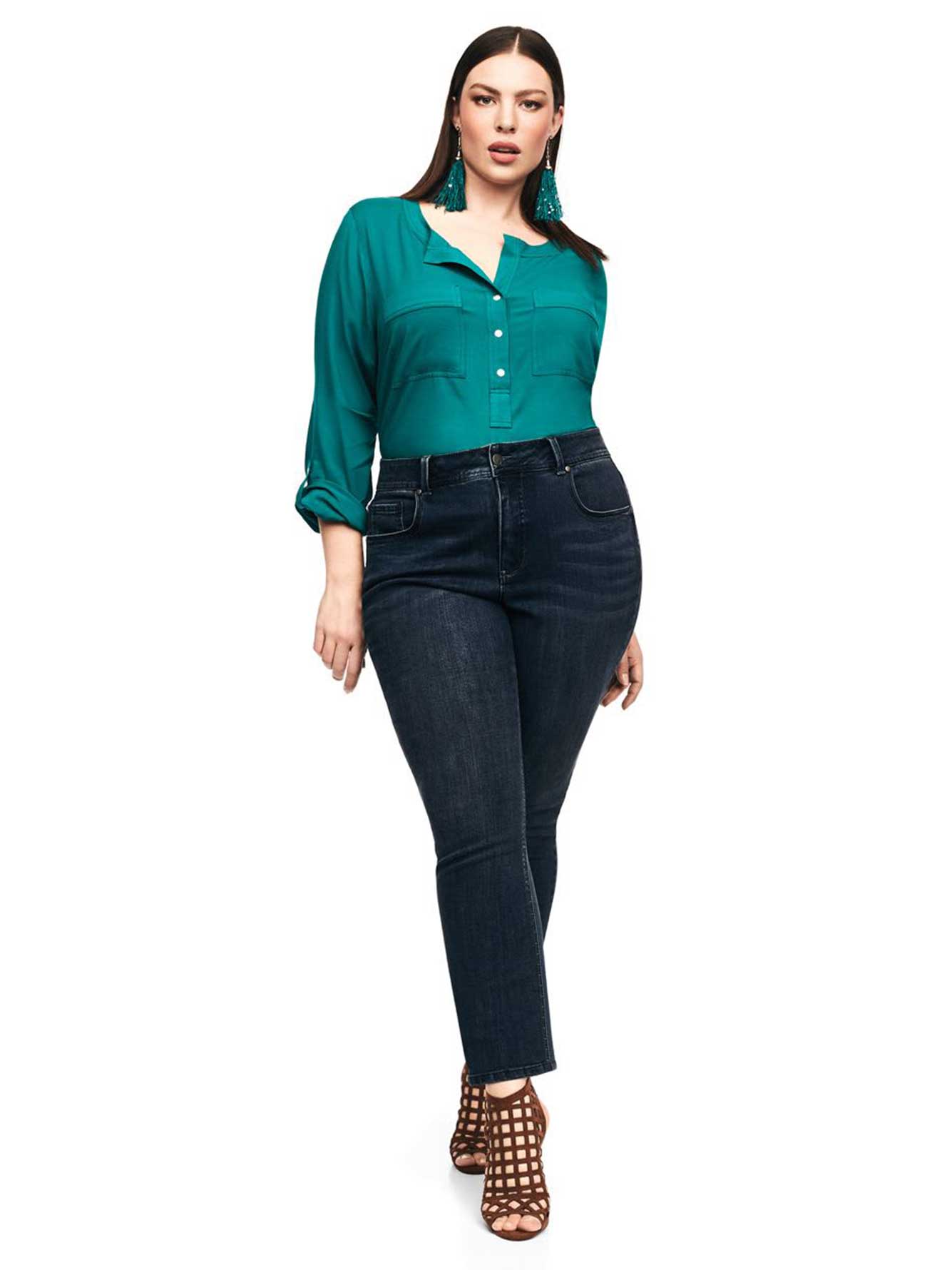 long jeans blouse