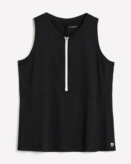 Camisole noire à demi-zip - Active Zone