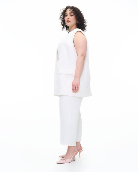White Sleeveless Vest - Addition Elle