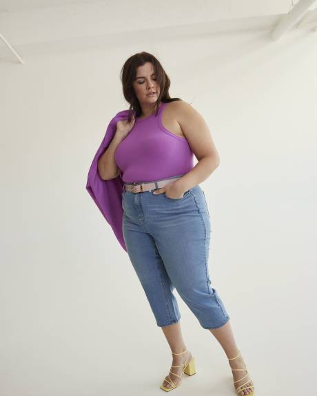 Responsible, Curvy-Fit Denim Capri, Medium or Light Wash - d/C JEANS