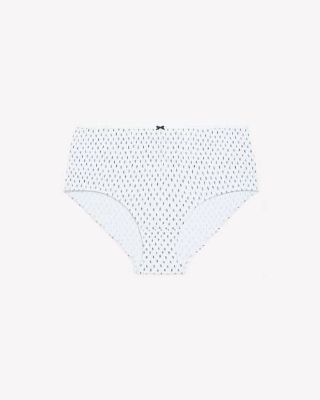 Double-Mark Print Full Brief with Shiny Elastic - ti Voglio