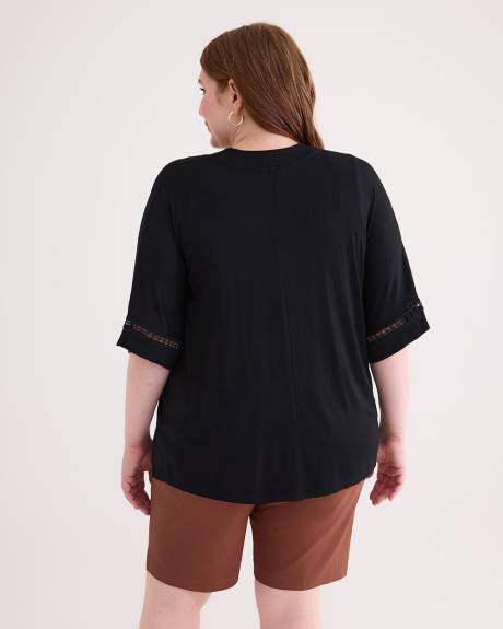 Responsible, Short-Sleeve Overpiece with Decorative Trim