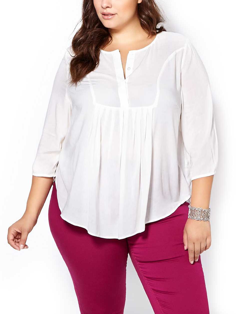 d/c JEANS 3/4 Sleeve Blouse Penningtons