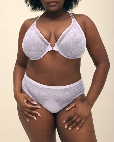 Culotte échancrée en microfibre avec dentelle - Déesse Collection
