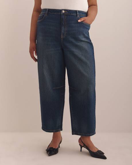 High-Rise Barrel-Leg Jeans - d/C JEANS
