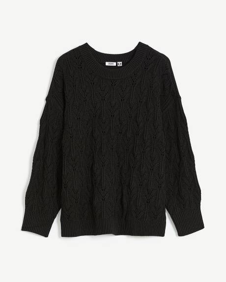 Pointelle Crewneck Sweater
