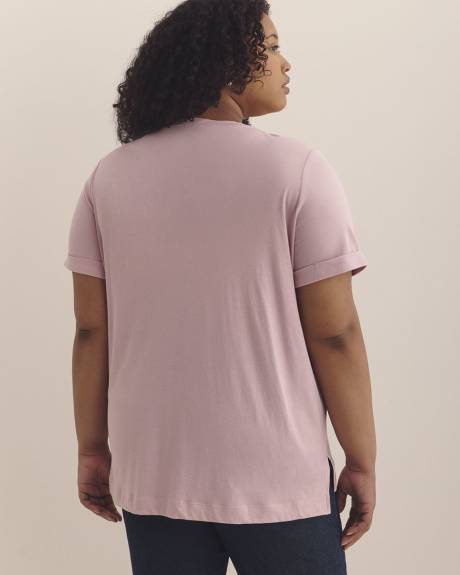 T-shirt col en V, coupe boyfriend - Essentiels PENN.