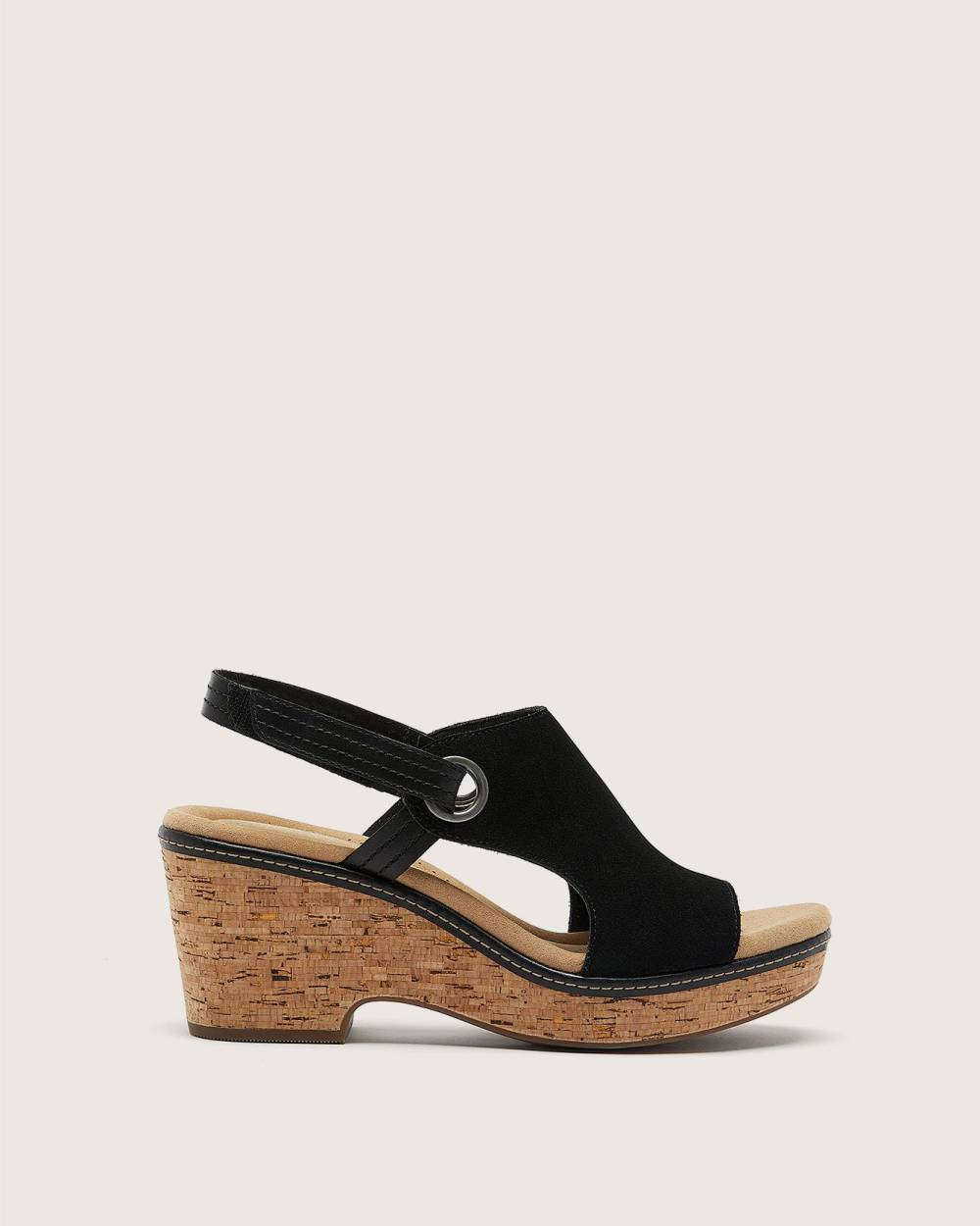 Sandale compensée Giselle Sea, pied large - Clarks