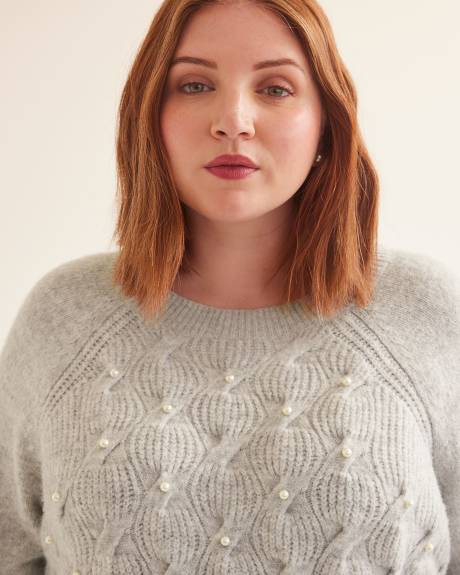 Fancy Sweater with Decorative Pearls