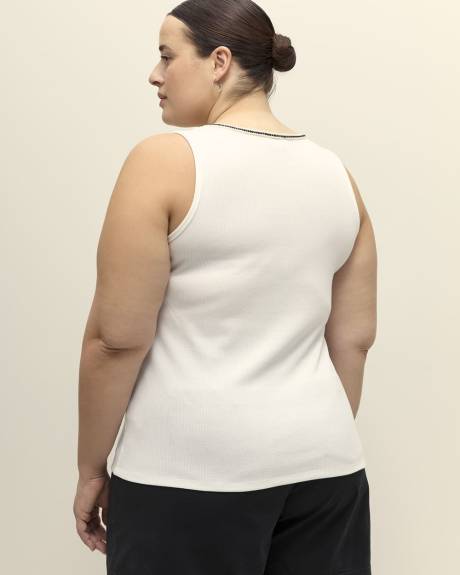Camisole côtelée à encolure en U - Essentiels PENN.