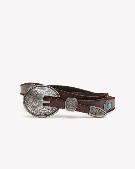 Ceinture western brune classique