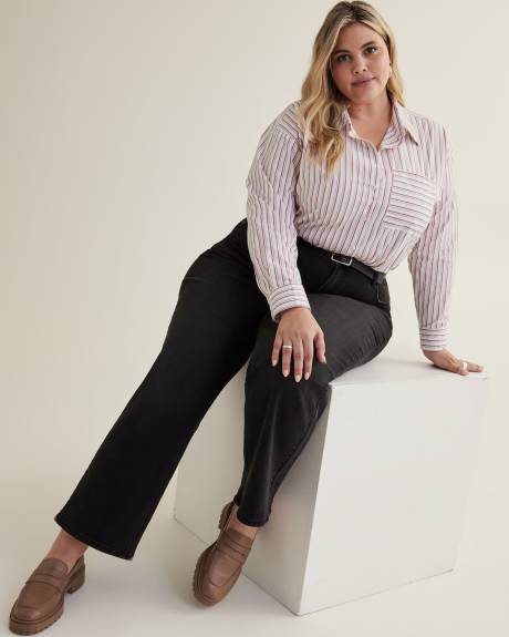 Pinstripe Poplin Buttoned Down Shirt