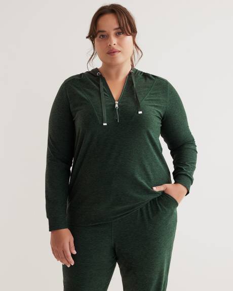 Half-Zip Hooded Sweatshirt - Active Zone