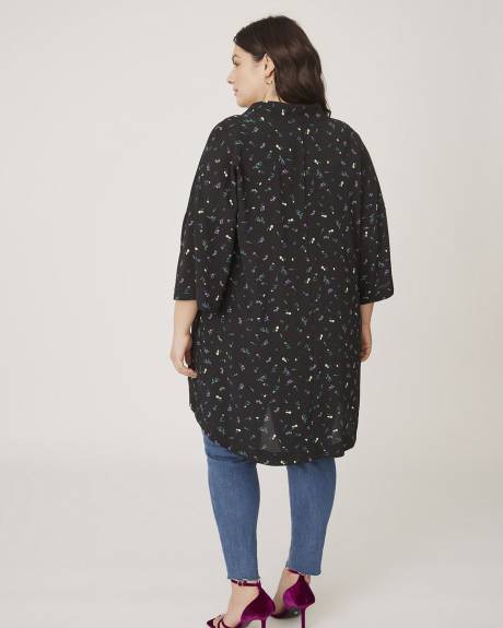 Printed Kimono with 3/4 Sleeve