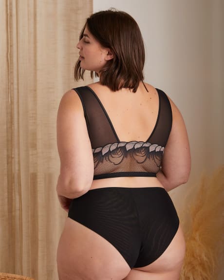 Boudoir Mesh and Lace Cheeky Thong - Déesse Collection