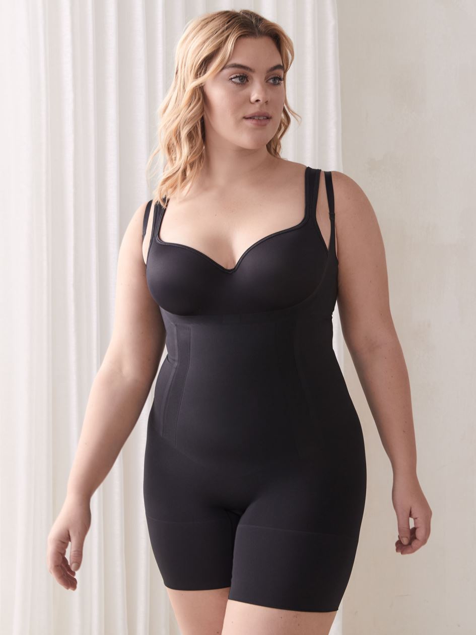 Open-Bust Oncore Mid-Thigh Bodysuit - Spanx