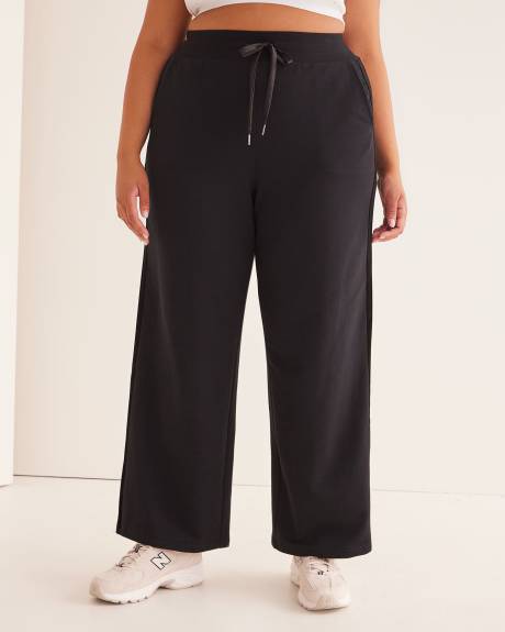 Velvet and French Terry Wide-Leg Pant - Active Zone