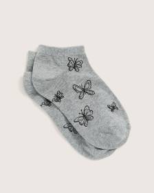 Ankle Socks with Butterfly Print