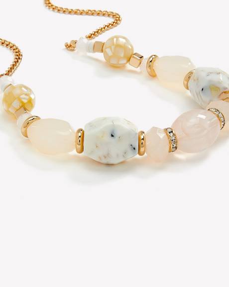Collier moyen avec pierres naturelles