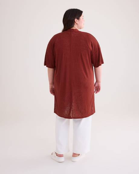 Long Cardigan with Kimono Sleeves