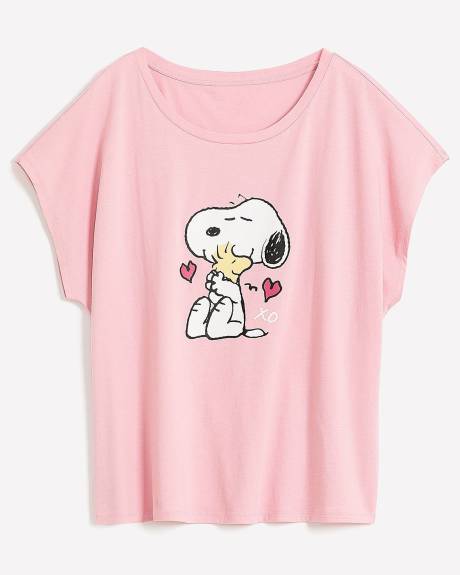Pajama Top with Snoopy Print - ti Voglio