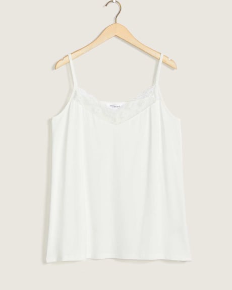 V-Neck Cami With Lace Detail - Addition Elle