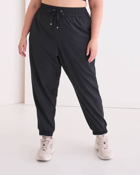 Pantalon de jogging extensible noir à enfiler, tissu responsable - Active Zone