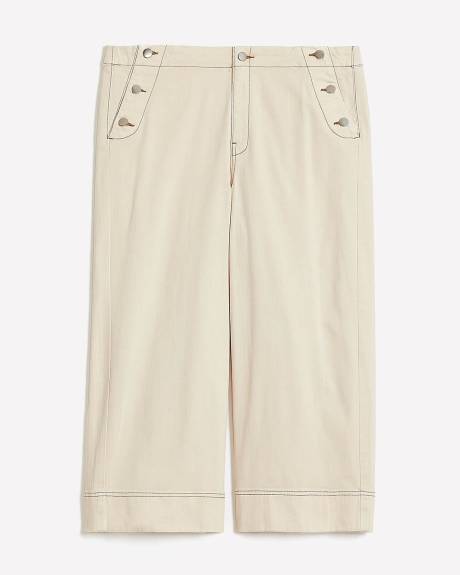 High-Waisted Ultra Wide-Leg Cropped Sailor Jeans - Addition Elle