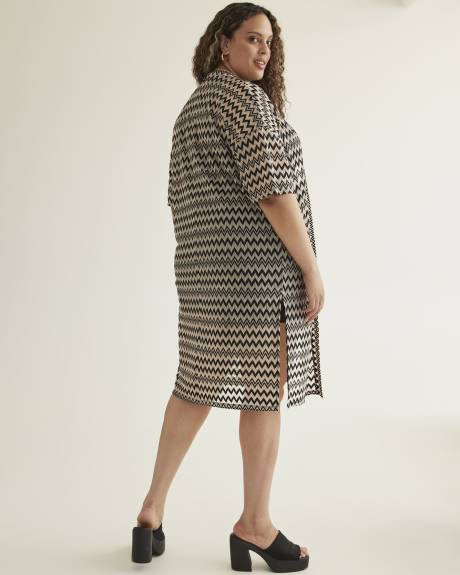 Long Cardigan with Kimono Sleeves