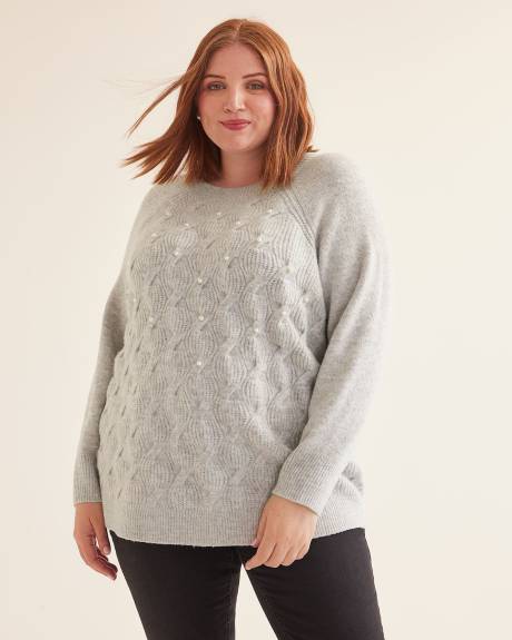 Fancy Sweater with Decorative Pearls