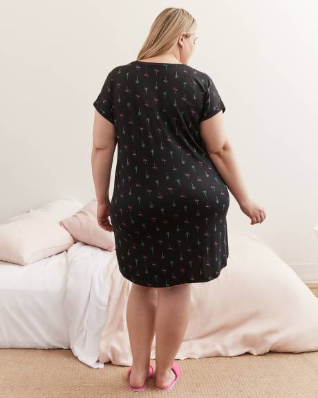 Sleeveless Short Printed Sleepshirt - ti VOGLIO