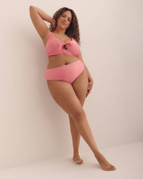 Red Striped Silvia High-Waisted Bikini Brief - Nana The brand