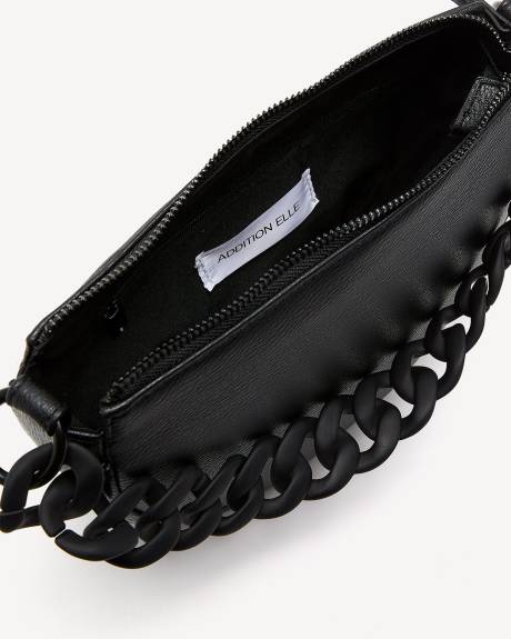 Half Circle Crossbody Handbag with Braided Strap - Addition Elle