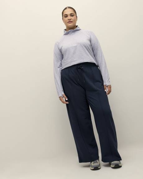 French Terry Wide-Leg High-Waisted Pant - Active Zone