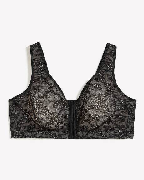Soutien-gorge en dentelle noire avec fermeture avant, sans armatures - ti Voglio