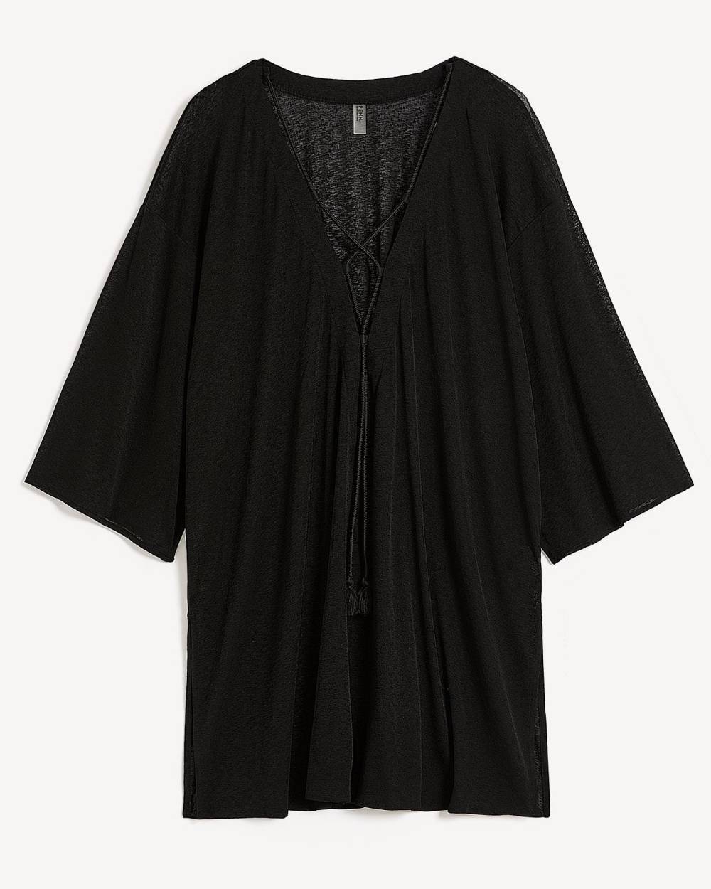 Black Knit Swim CoverUp Dress Penningtons